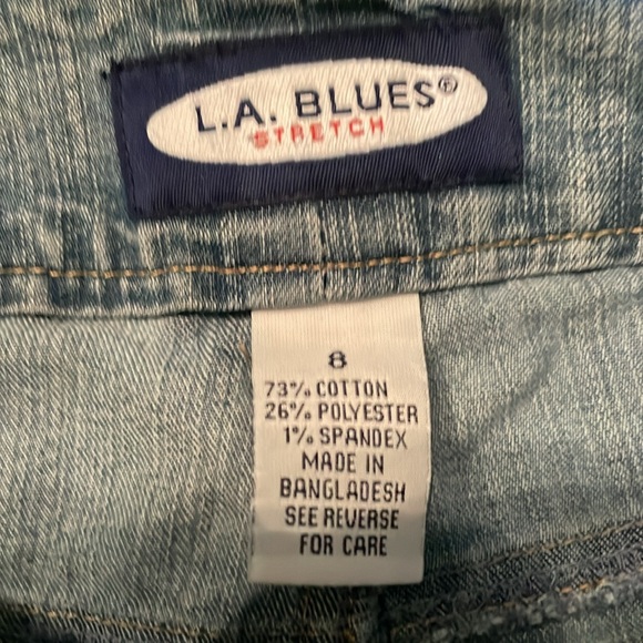 LA Blues stretch cuffed jean capris size 8 - Picture 2 of 7